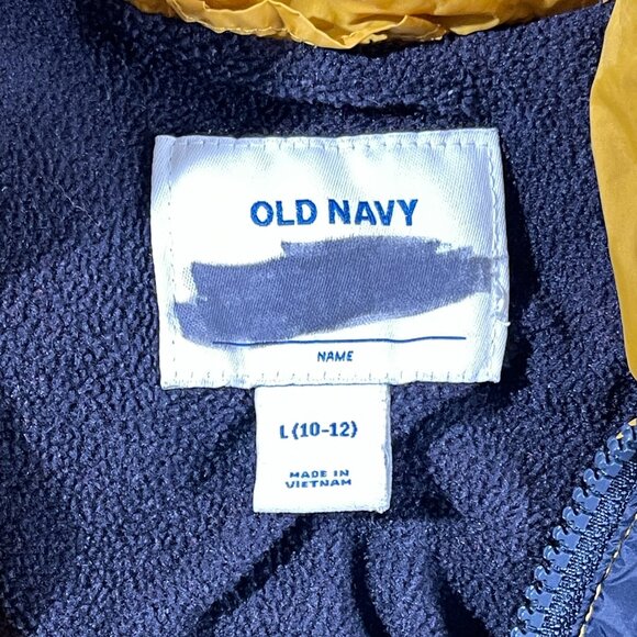 Boys Vest Full Zip Puffer Old Navy Jacket Bubble Outdoor Hike L 10-12 YOUTH - Picture 7 of 10